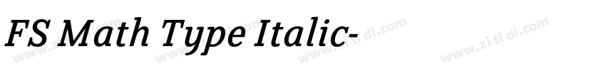FS Math Type Italic字体转换